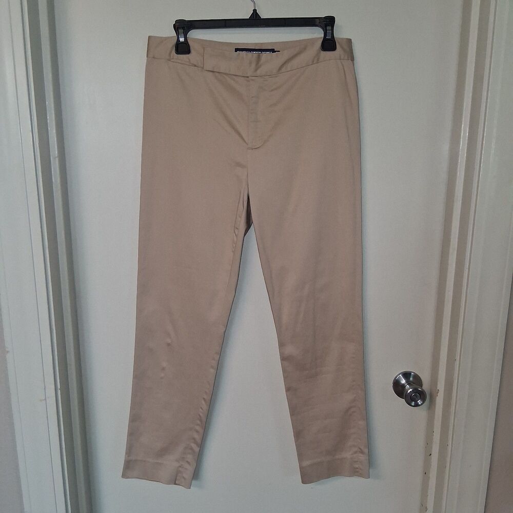 Ralph Lauren Sport Slim Fit Mid-Rise Khaki Chino Trousers Size 8 Minimalist